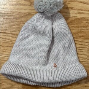 lululemon athletica Light Gray Knit Beanie with Pom-Pom
